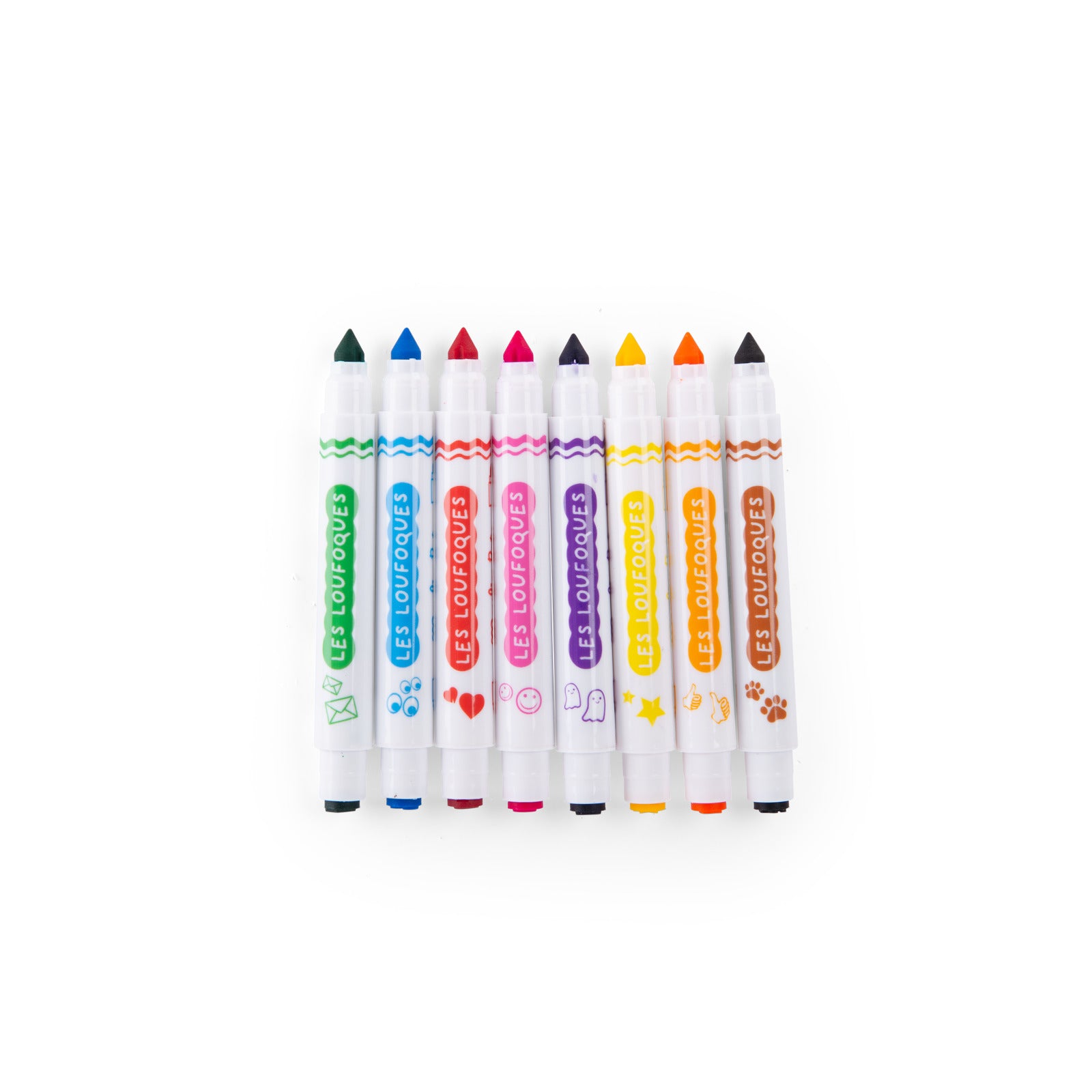 8 stamp felt pens 2in1