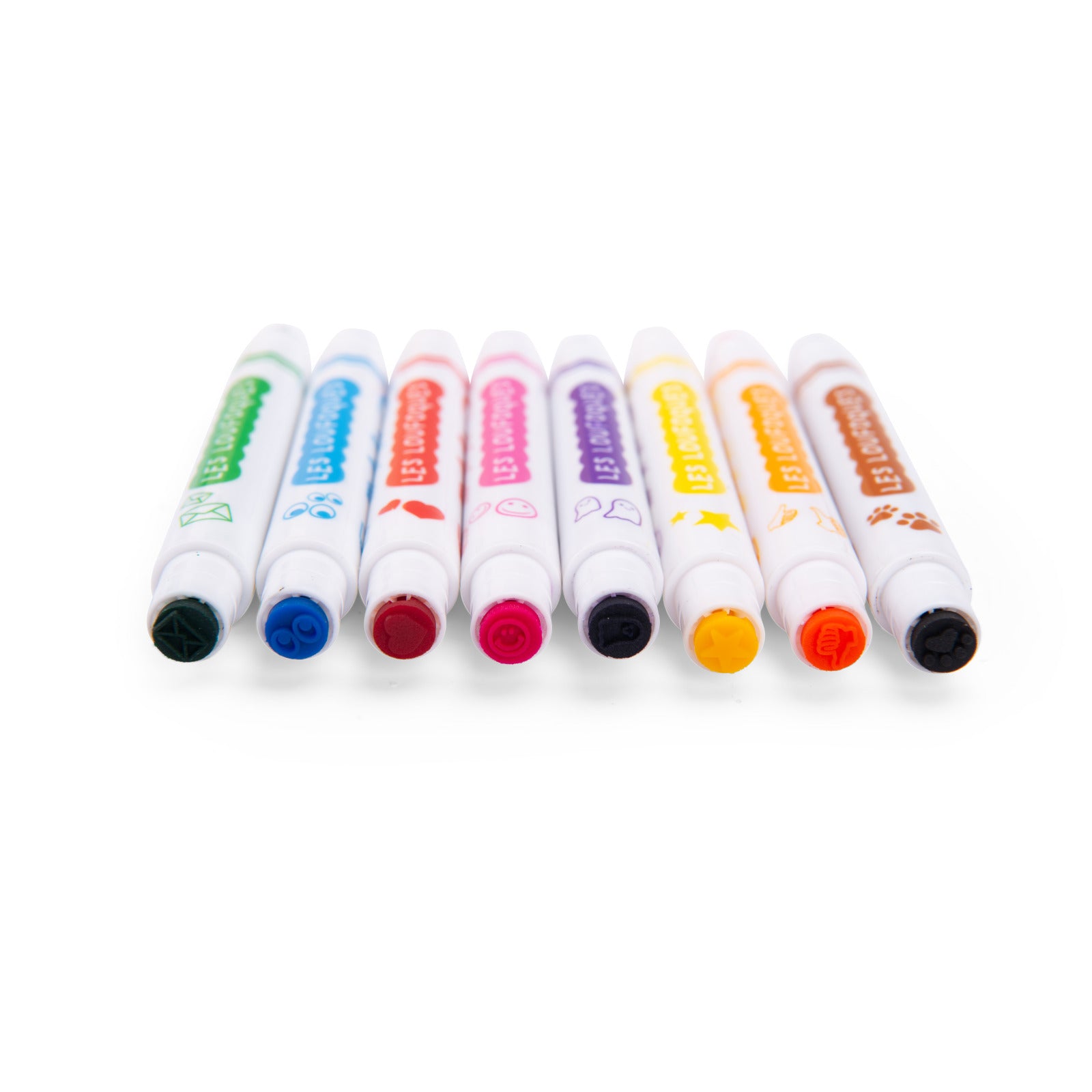 8 stamp felt pens 2in1