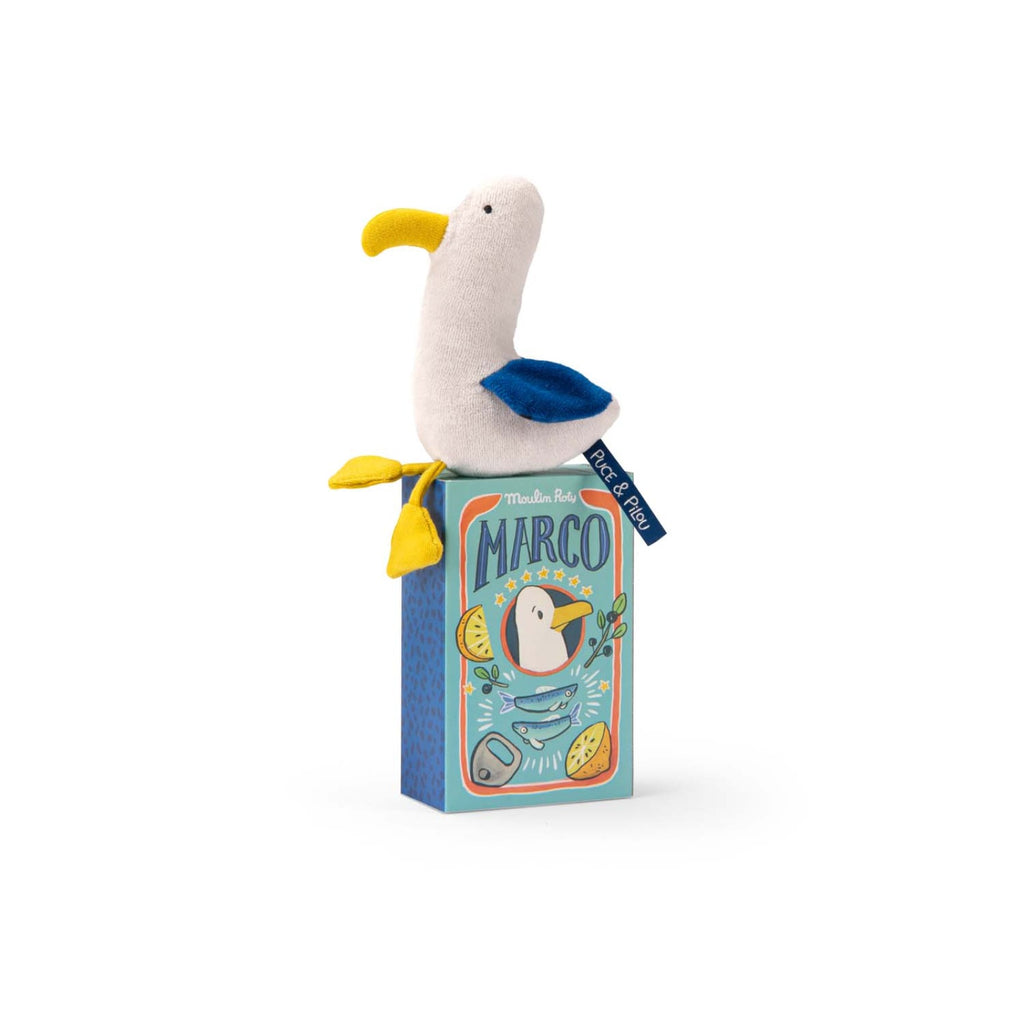 Gull rattle doll Puce
