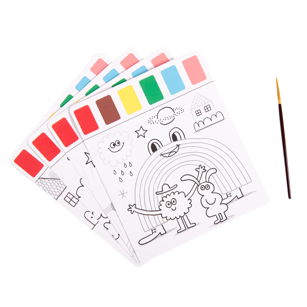 Libreta con paleta de pintura mágica