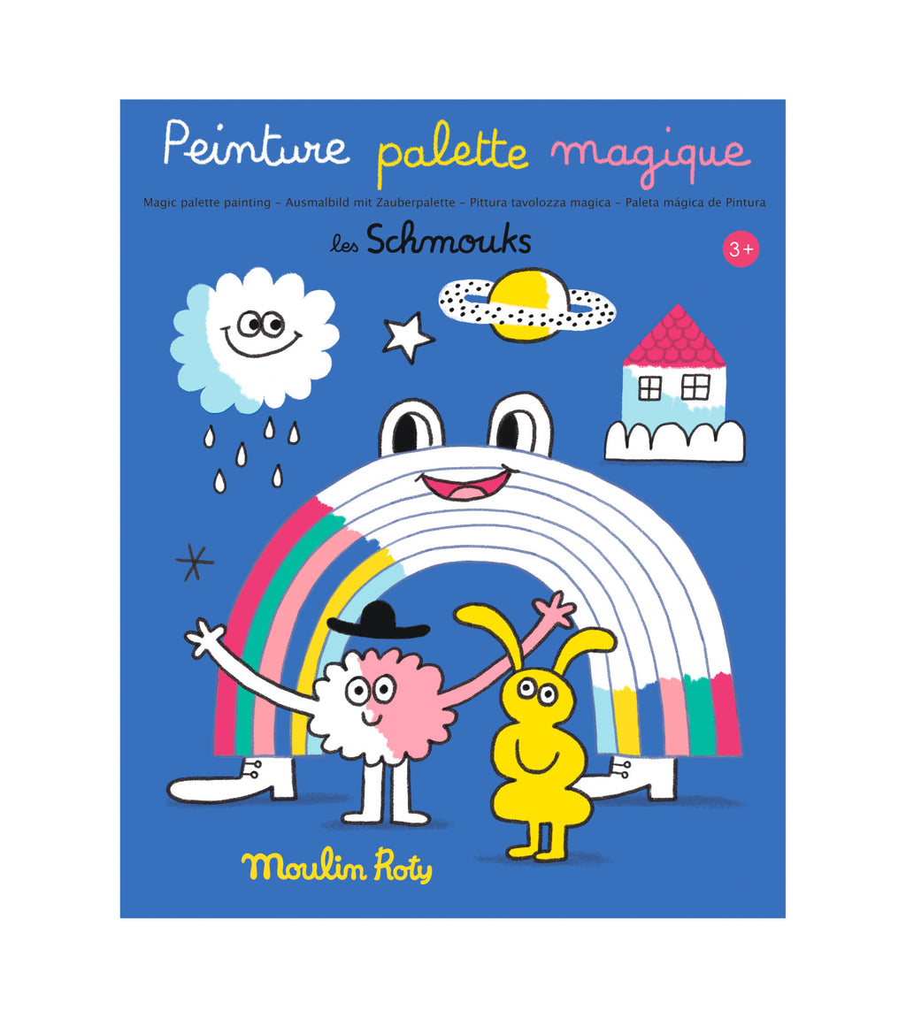 Libreta con paleta de pintura mágica
