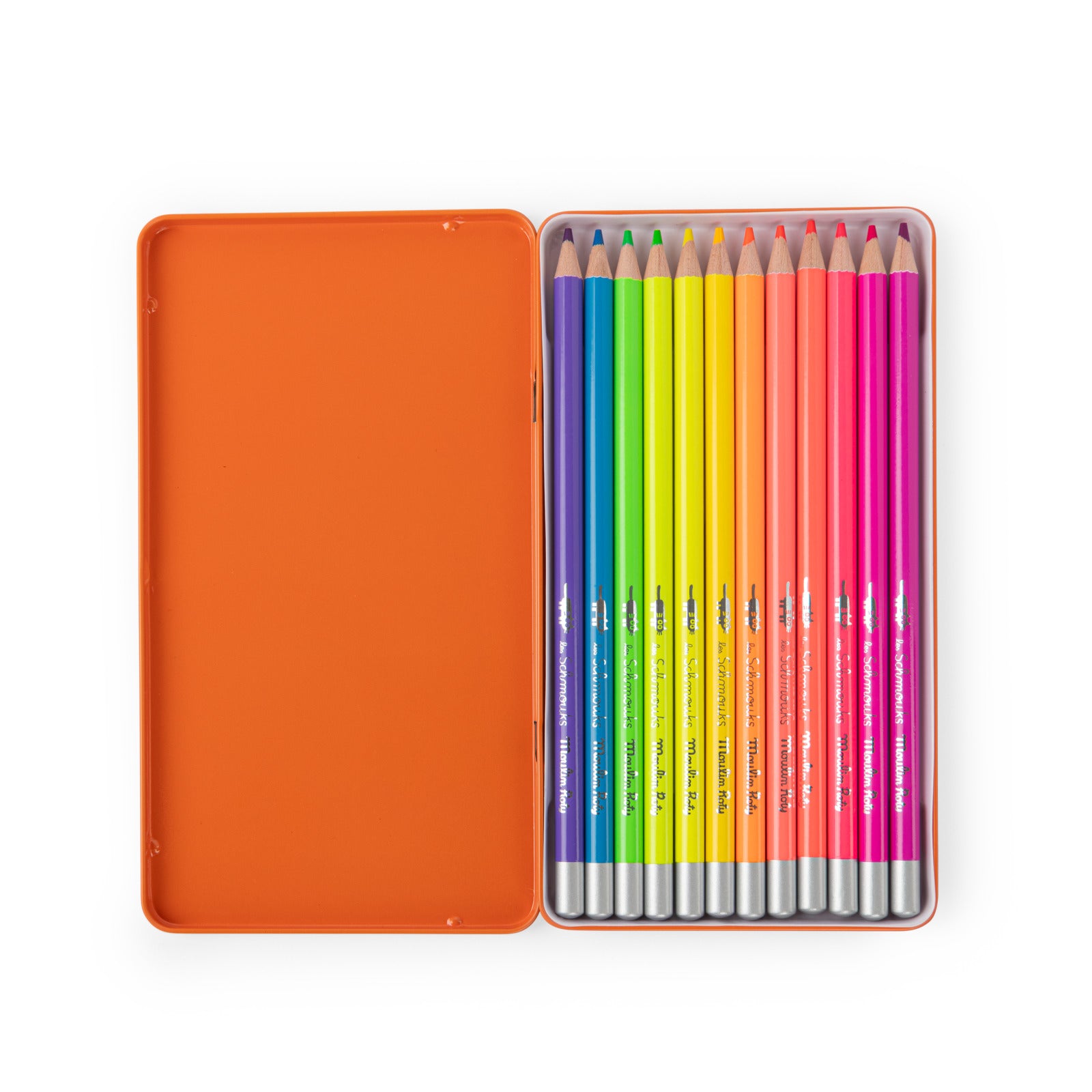 12 neon colouring pencils