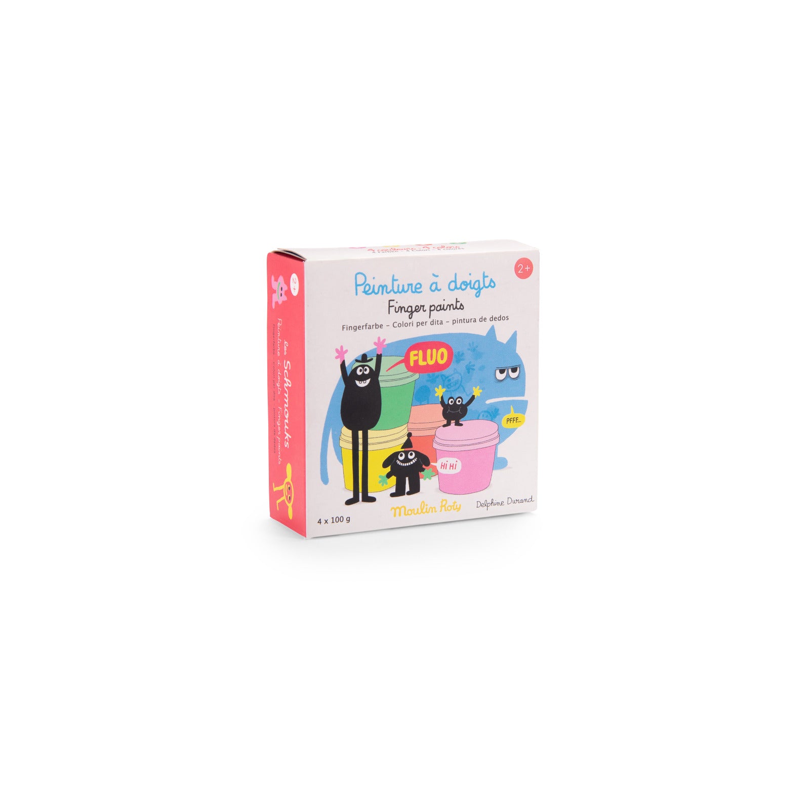 4 fluorescent finger paints